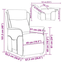 Poltrona Recliner  Grigio Scuro Tessuto 340153