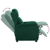 Poltrona Recliner  Verde Scuro in Tessuto 340158