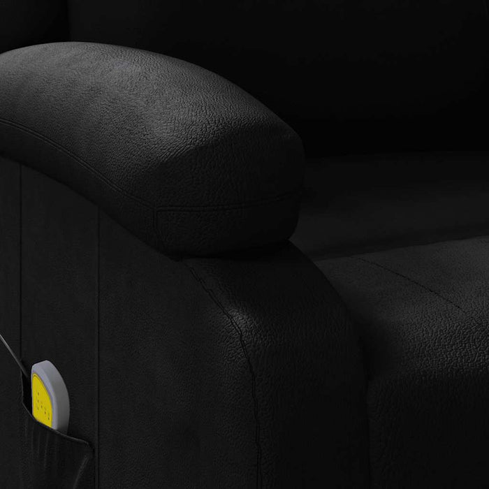 Poltrona Massaggiante Nera in Similpelle 340162