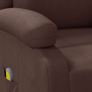 vidaXL Poltrona Massaggiante Marrone in Similpelle