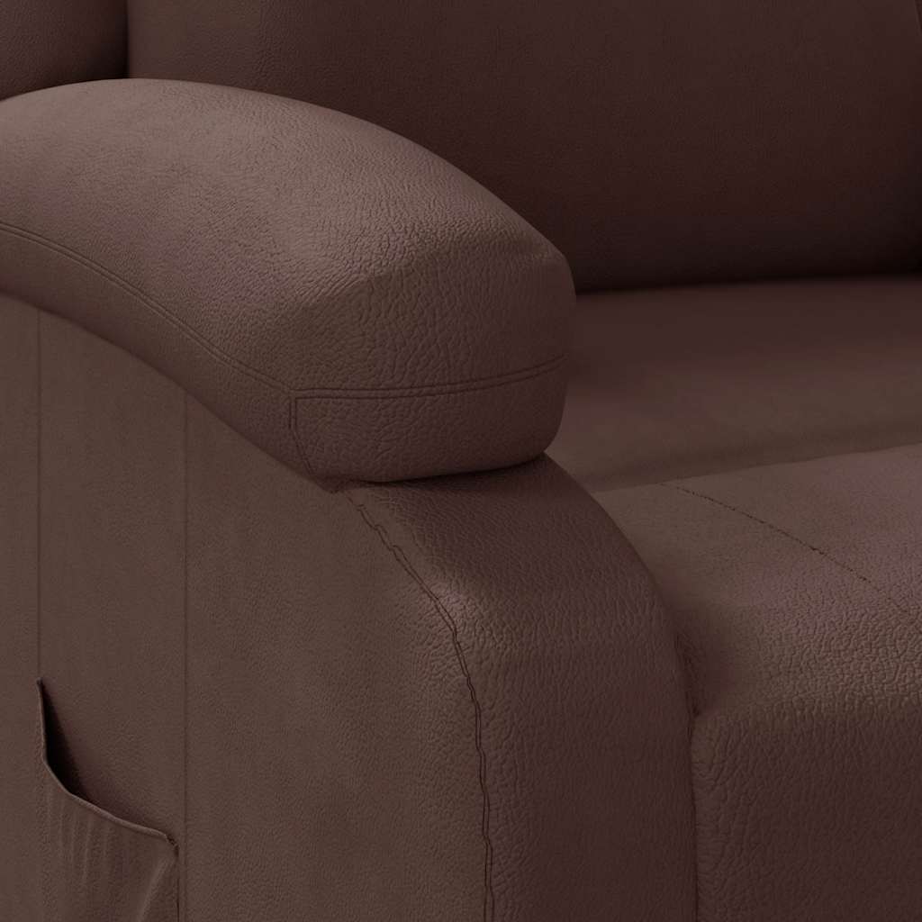Poltrona Reclinabile Marrone in Similpelle 340171