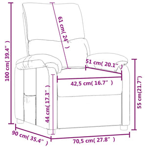 Poltrona Reclinabile in Tessuto Crema