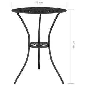 Set da Bistrot 3 pz in Alluminio Pressofuso Nero cod mxl 34797