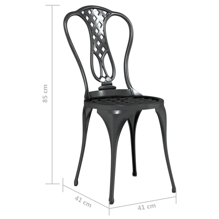 Set da Bistrot 3 pz in Alluminio Pressofuso Nero cod mxl 34797