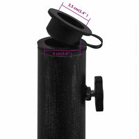 Base per Ombrellone Nera 40x40x32 cm in Ghisa 317755