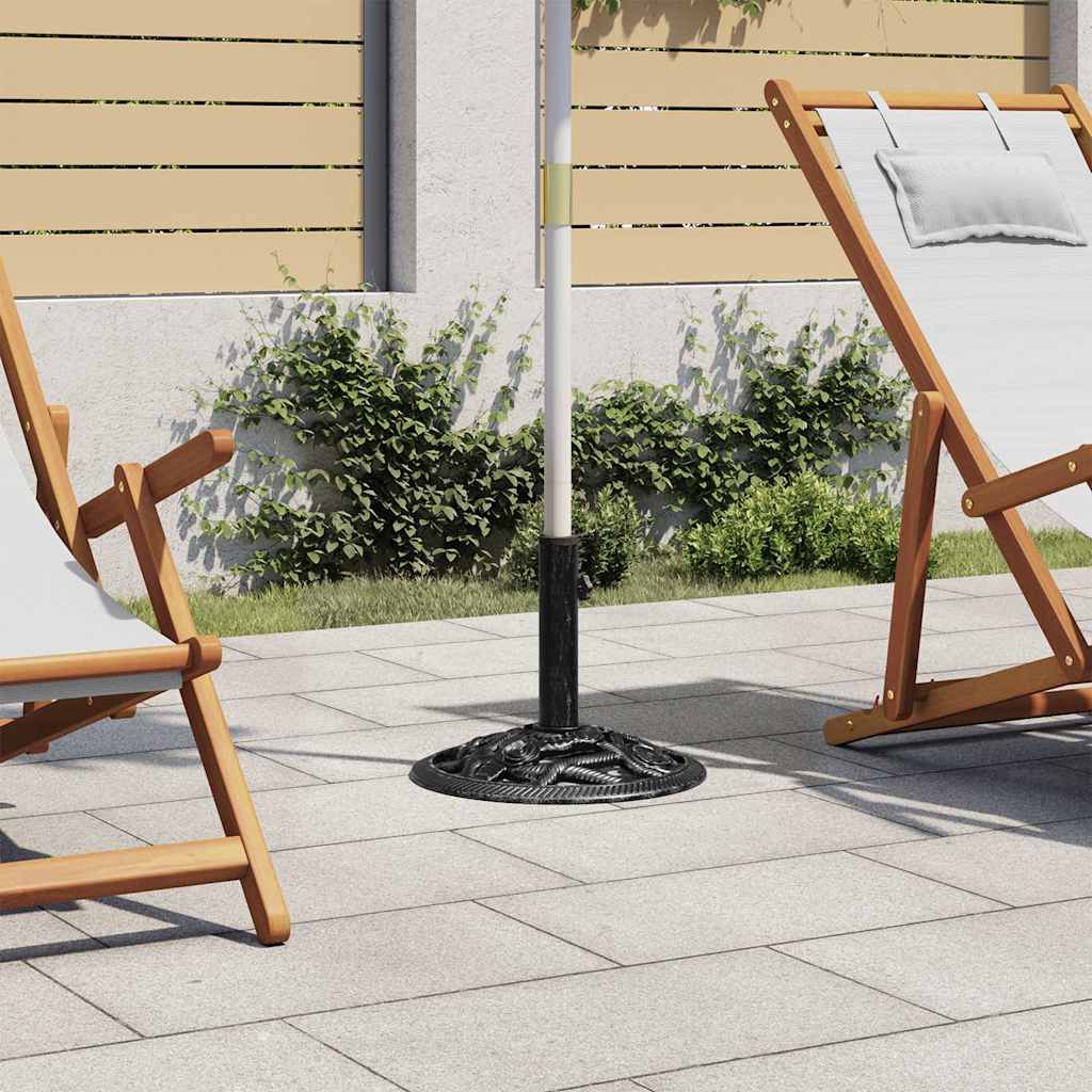 Base per Ombrellone Nera 40x40x32 cm in Ghisa 317755