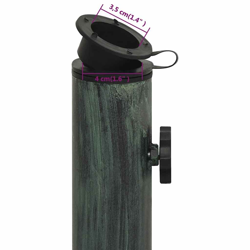 Base per Ombrellone Verde 44x44x31 cm in Ghisa 317756