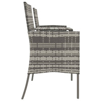 Divano da Giardino 2 Posti con Tavolino in Polyrattan Antracite cod mxl 70764