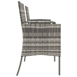 Divano da Giardino 2 Posti con Tavolino in Polyrattan Antracite cod mxl 70764