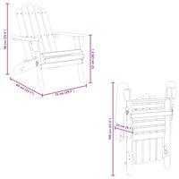 Sedia da Giardino Adirondack in Legno Massello di Acacia 316830