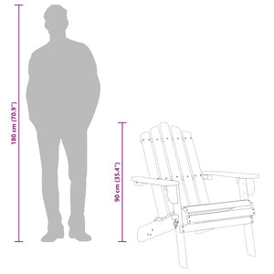 Sedia da Giardino Adirondack in Legno Massello di Acacia 316830