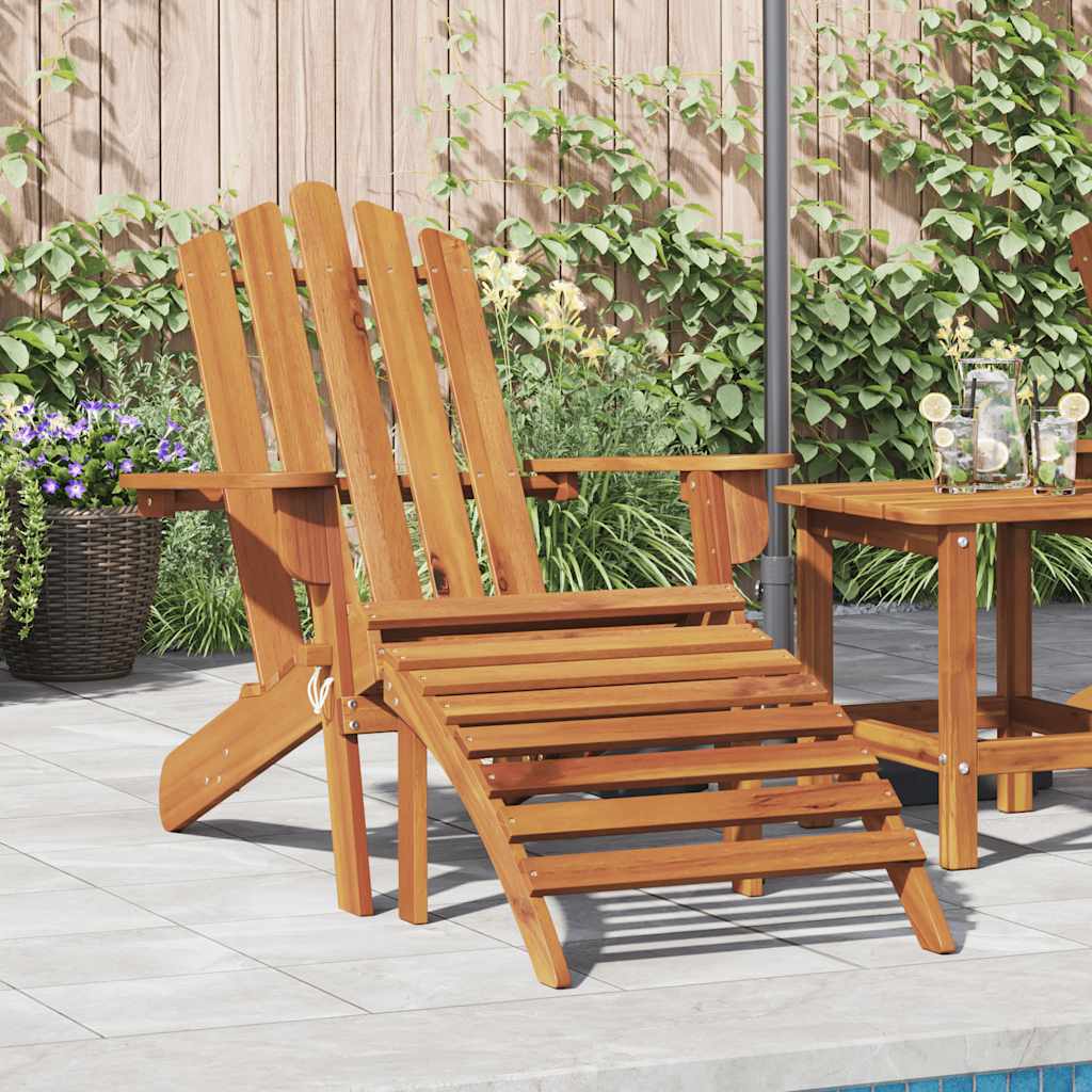 Sedia da Giardino Adirondack con Poggiapiedi Massello di Acacia 316831