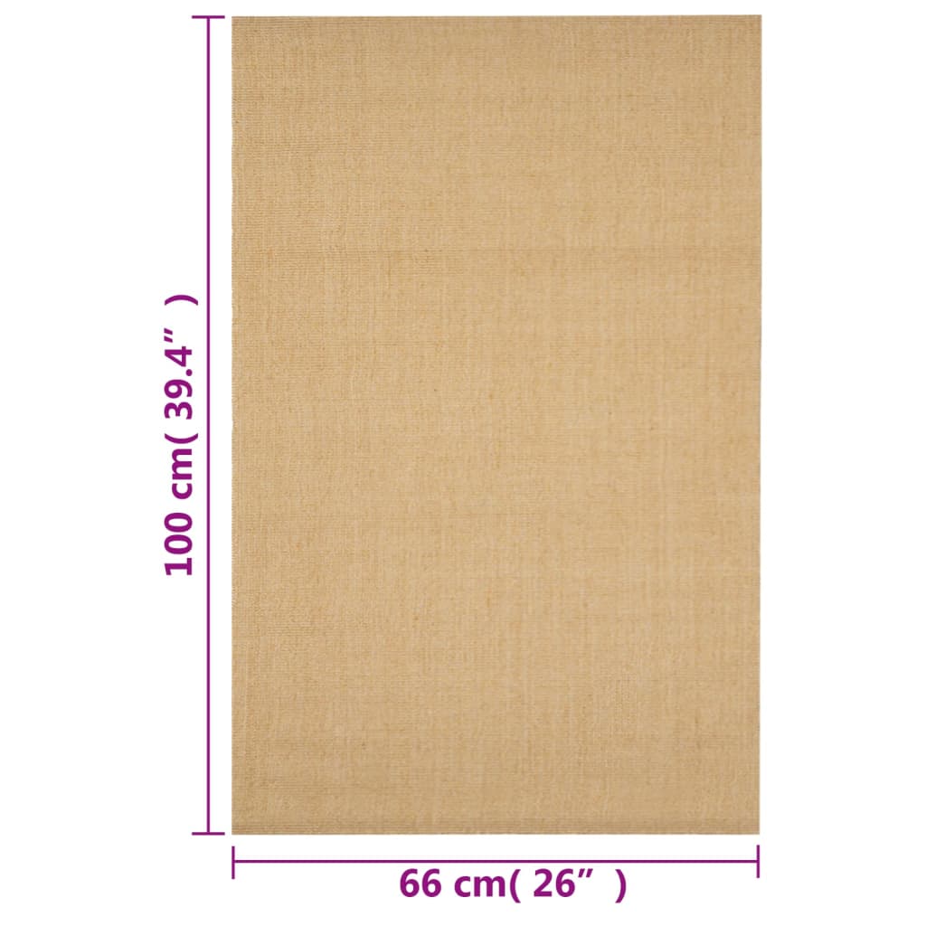 Tappeto in Sisal Naturale 66 x 100 cm 136298