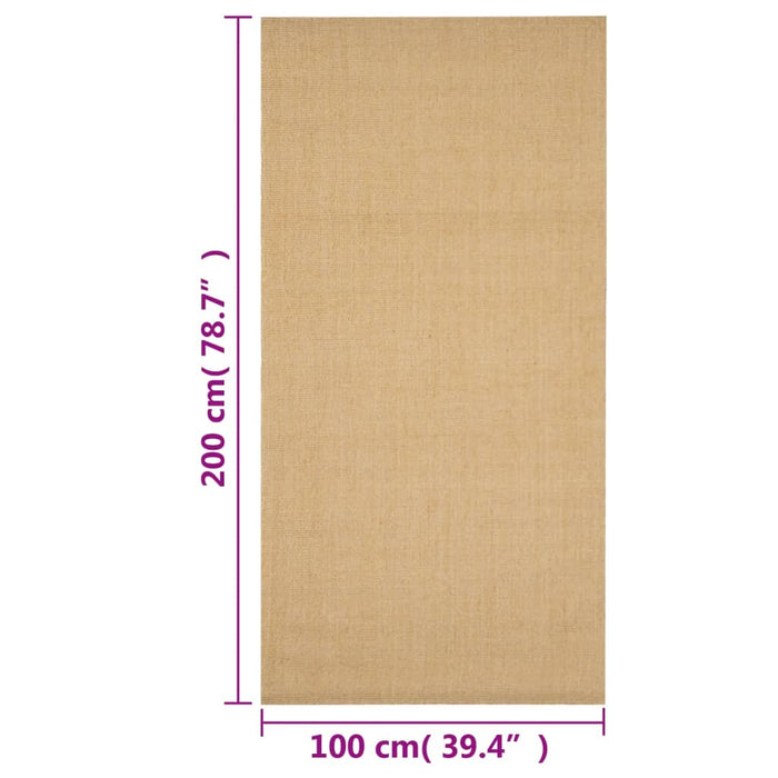 Tappeto in Sisal Naturale 100 x 200 cm 136312