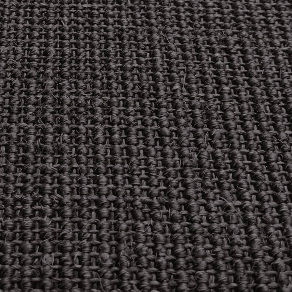 Tappeto in Sisal Naturale 66x350 cm Nero cod mxl 59150