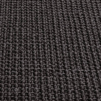 Tappeto in Sisal Naturale 66x350 cm Nero cod mxl 59150