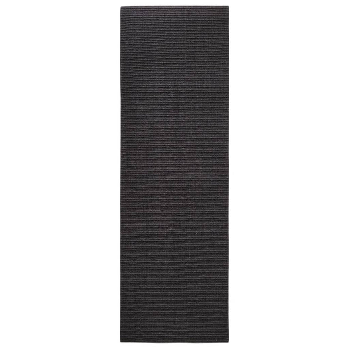 Tappeto in Sisal Naturale 80x250 cm Nero cod mxl 60049