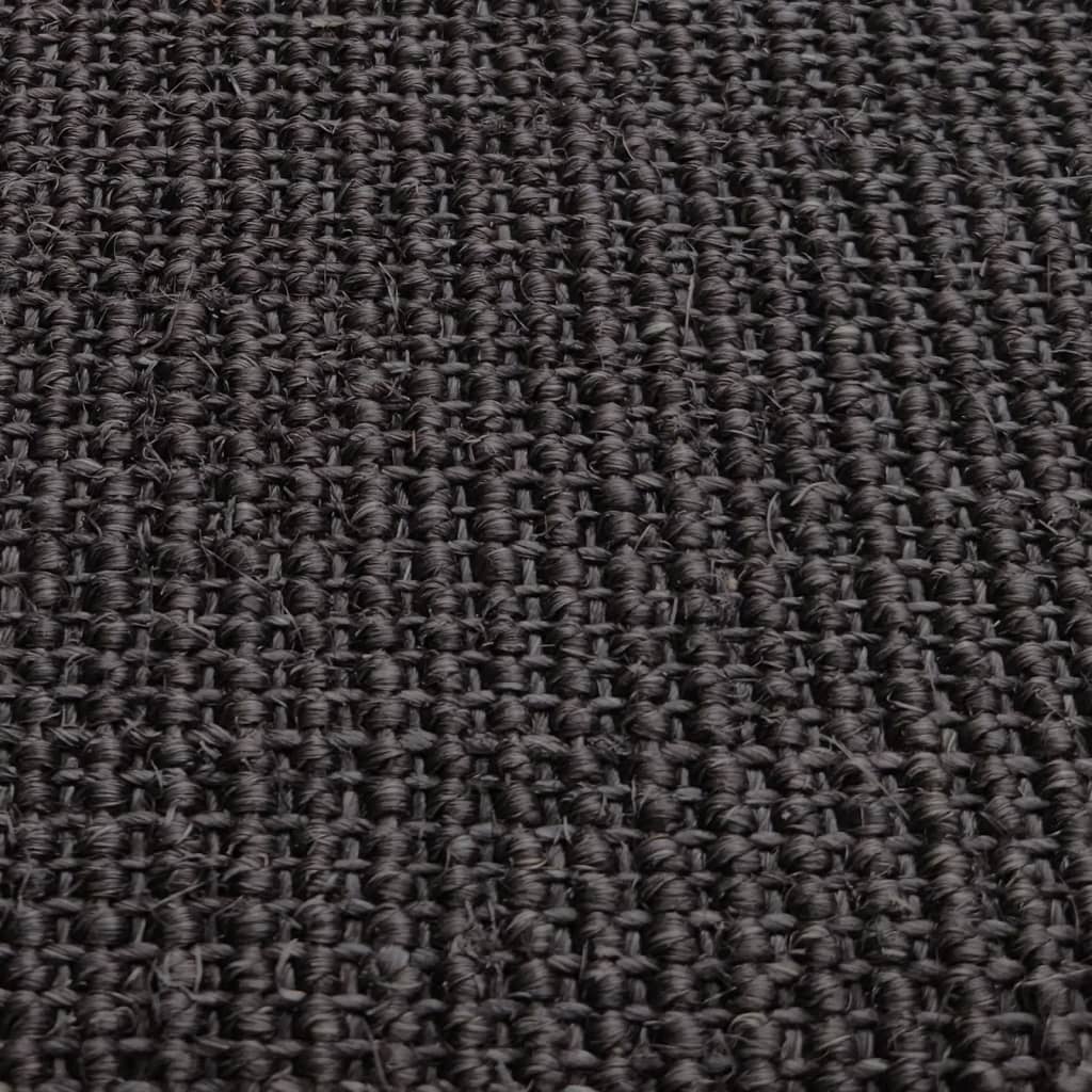 Tappeto in Sisal Naturale 80x250 cm Nero cod mxl 60049
