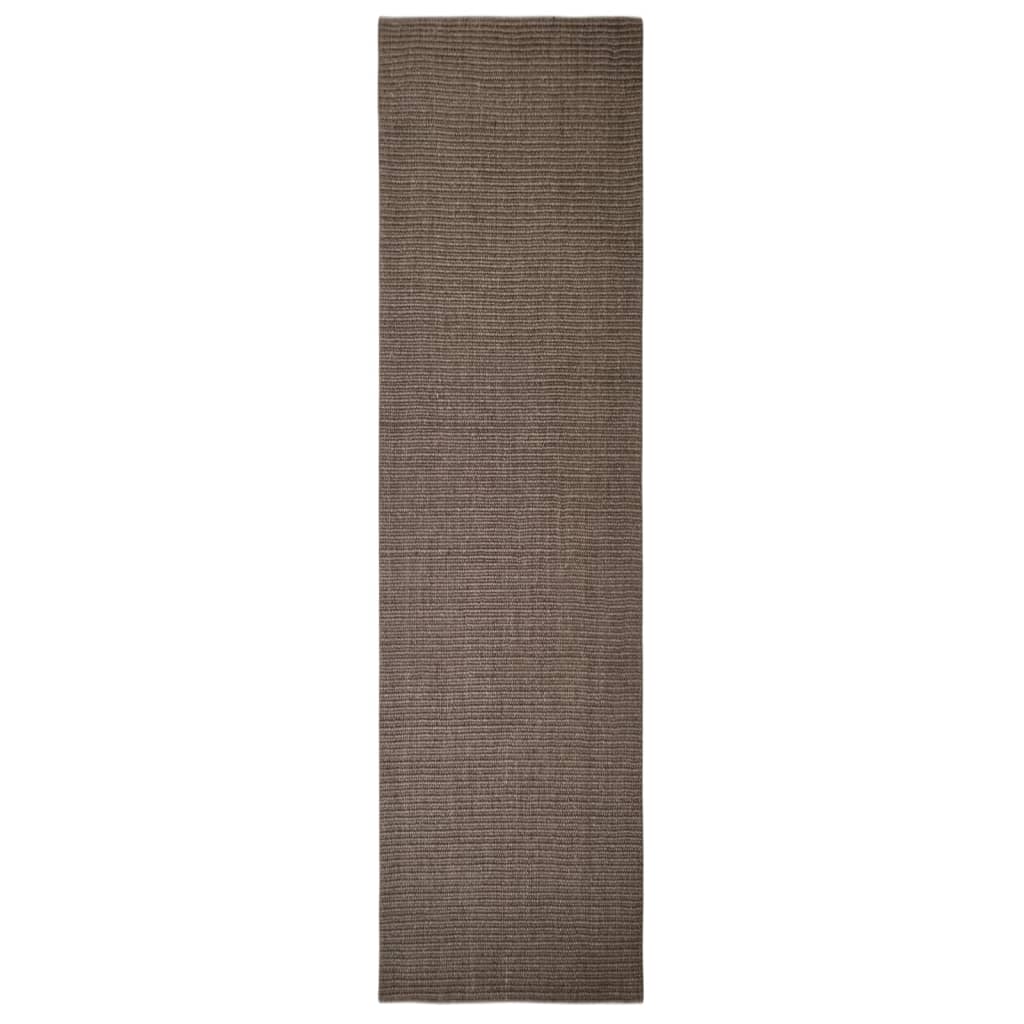 Tappeto in Sisal Naturale 66x250 cm Marrone 136337
