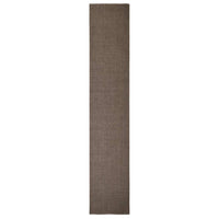 Tappeto in Sisal Naturale 66x350 cm Marrone 136339