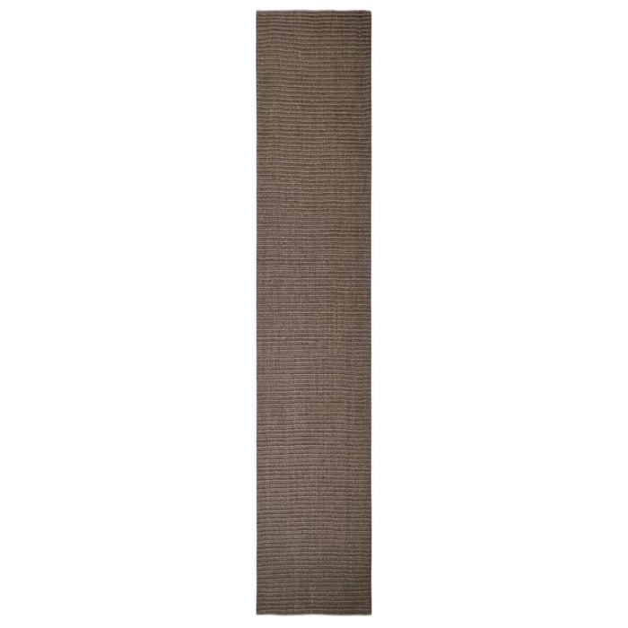 Tappeto in Sisal Naturale 66x350 cm Marrone 136339