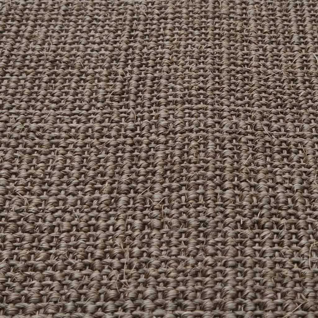 Tappeto in Sisal Naturale 66x350 cm Marrone 136339