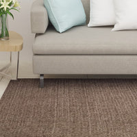 Tappeto in Sisal Naturale 80x350 cm Marrone 136345