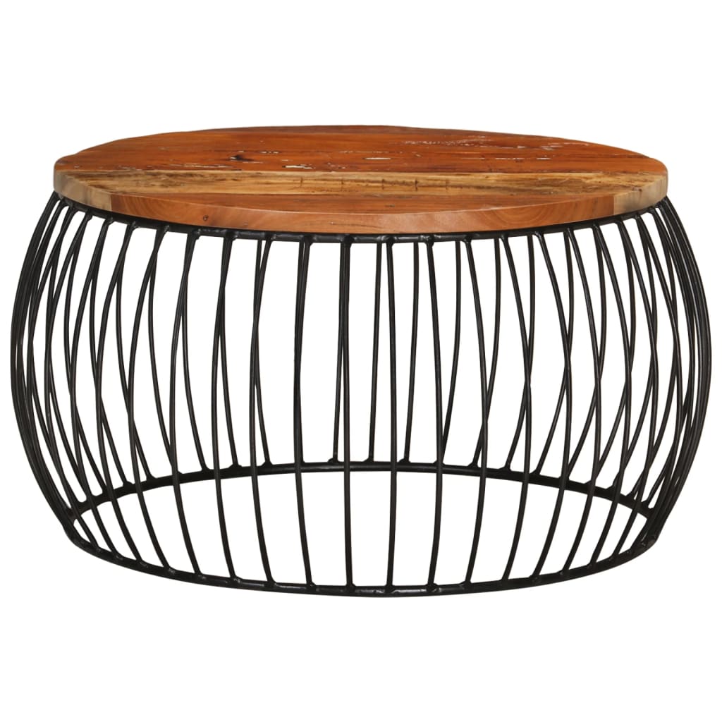 Tavolino da Salotto Ã˜68 cm in Legno Massello di Recupero  cod mxl 11987