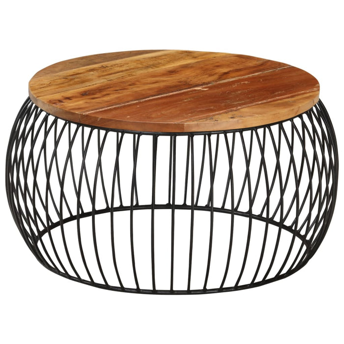 Tavolino da Salotto Ã˜68 cm in Legno Massello di Recupero  cod mxl 11987