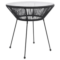 Set da Pranzo per Giardino 3 pz Nero 3085448
