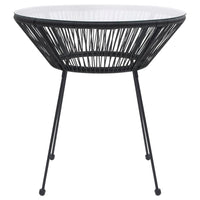 Set da Pranzo per Giardino 3 pz Nero 3085448