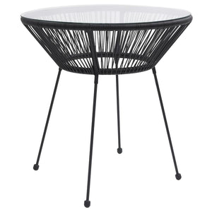 Set da Pranzo per Giardino 5 pz Nero 3085449