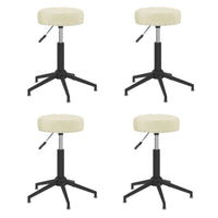 Sedie da Pranzo Girevoli 4 pz Crema in Velluto