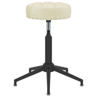 Sedie da Pranzo Girevoli 4 pz Crema in Velluto