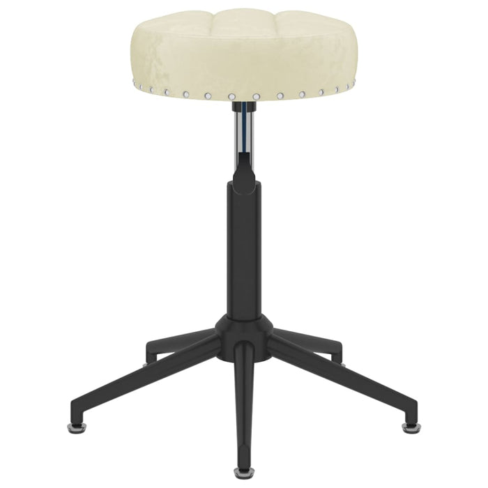 Sedie da Pranzo Girevoli 4 pz Crema in Velluto