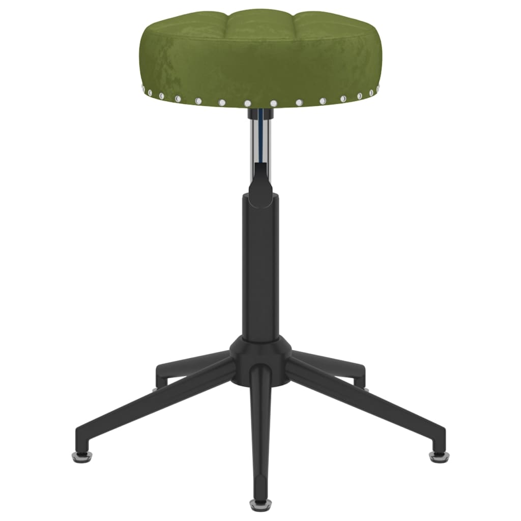 Sedie da Pranzo Girevoli 4 pz Verde Chiaro in Velluto