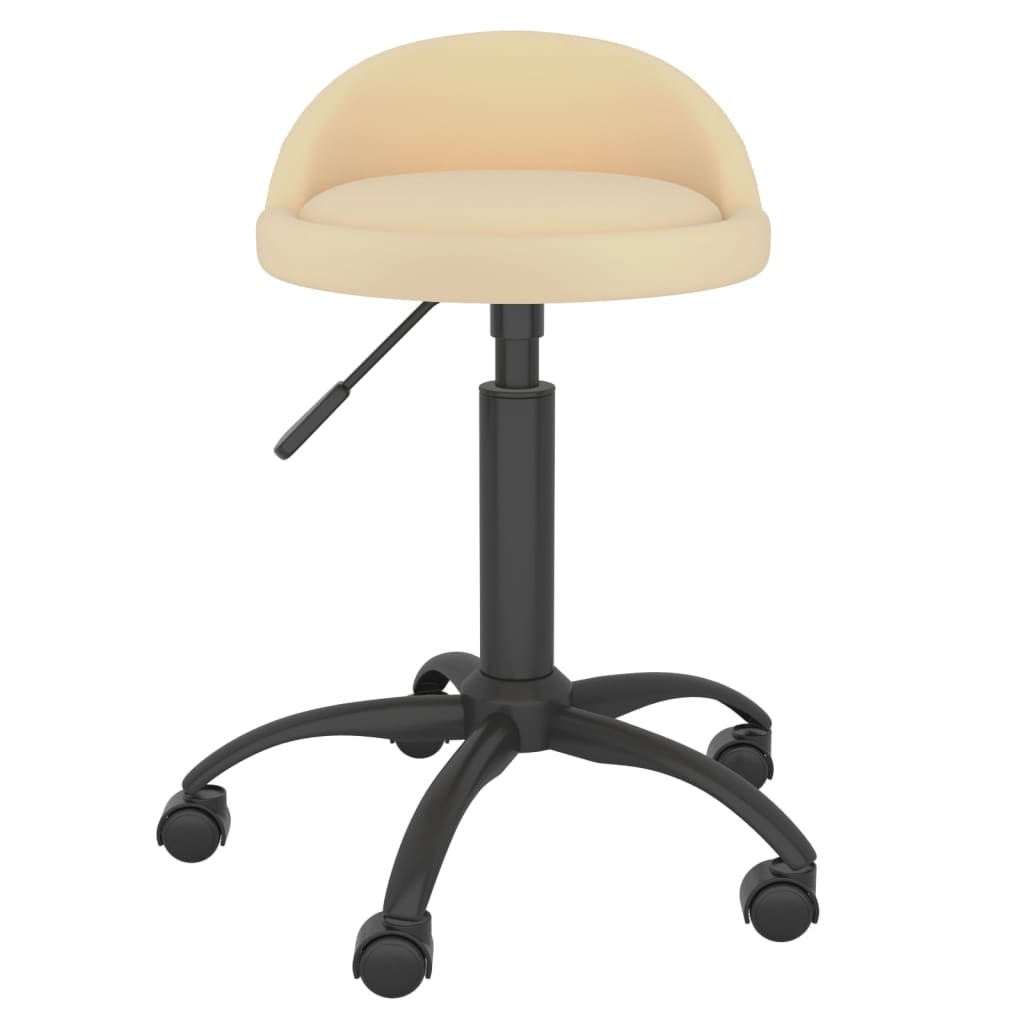 Sedie da Pranzo Girevoli 4 pz Crema in Velluto