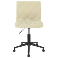 Sedie da Pranzo Girevoli 4 pz Crema in Velluto