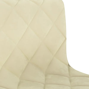 Sedie da Pranzo Girevoli 4 pz Crema in Velluto