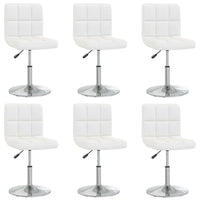 Sedie da Pranzo 6 pz Bianche in Similpelle