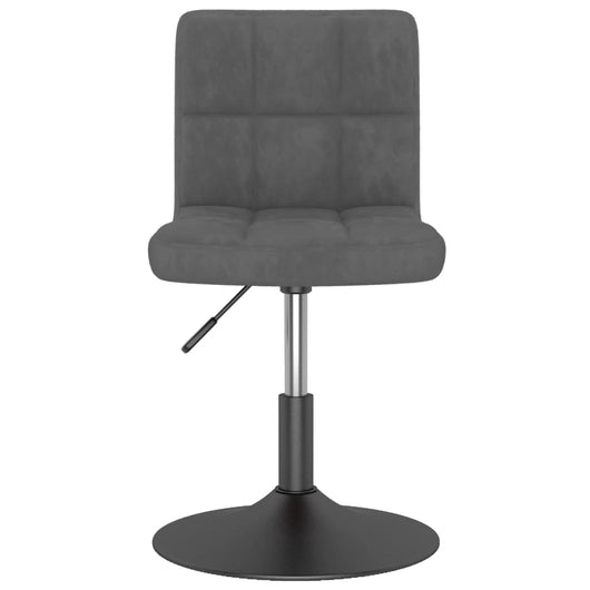 Sedia da Pranzo Girevole Grigio Scuro in Velluto cod mxl 27154