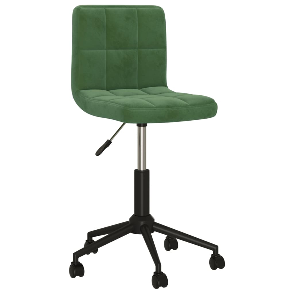 Sedie da Pranzo Girevoli 4 pz Verde Scuro in Velluto