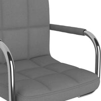 Sedia da Pranzo Girevole Grigio Chiaro in Tessuto cod mxl 9213