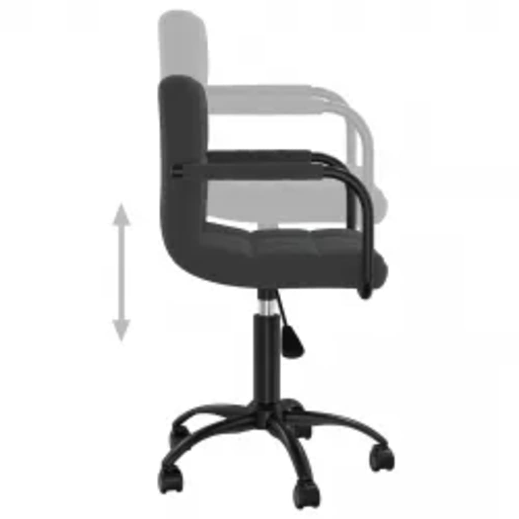 Sedie da Pranzo Girevoli 6 pz Nere in Velluto 3088020