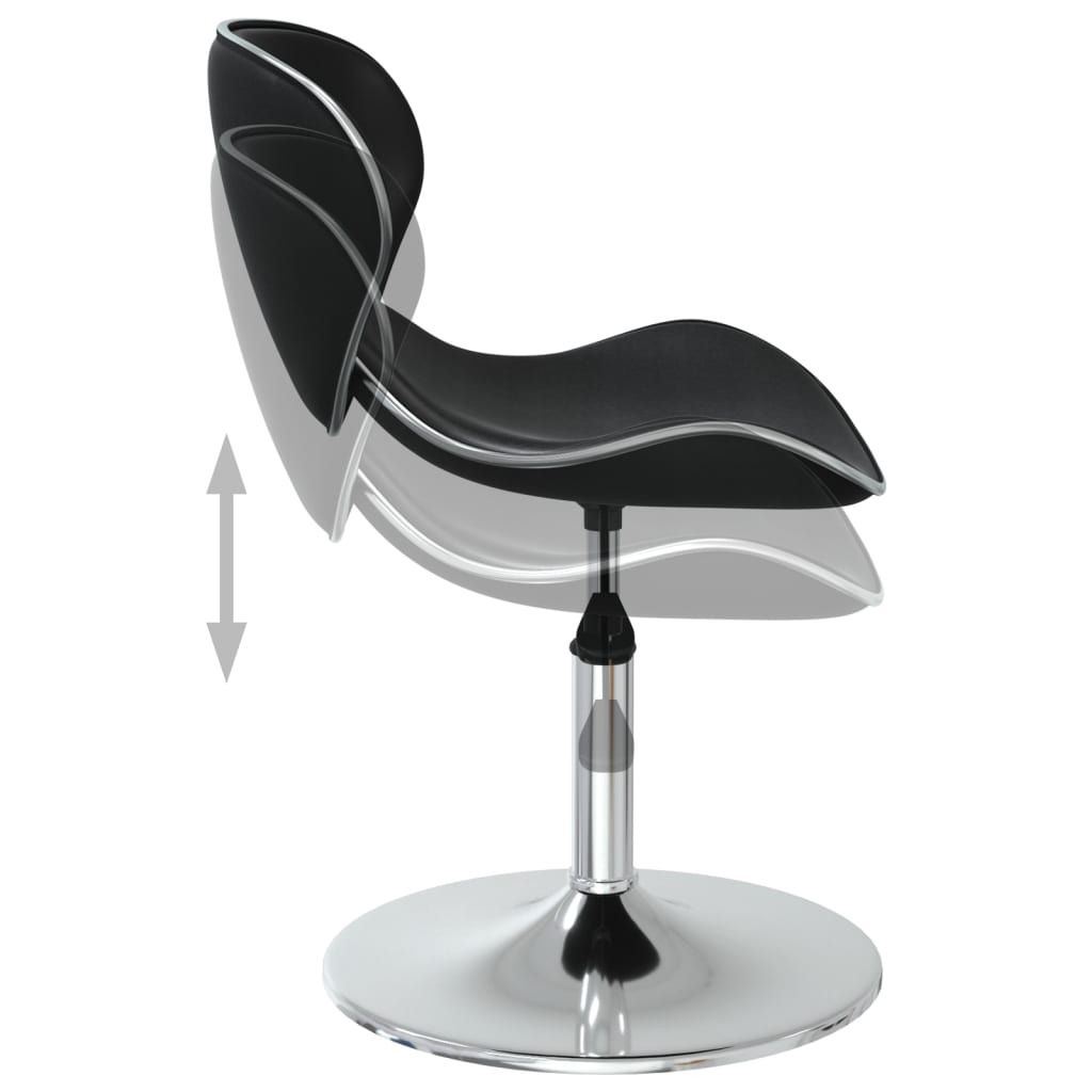 Sedie da Pranzo 4 pz Nere in Similpelle