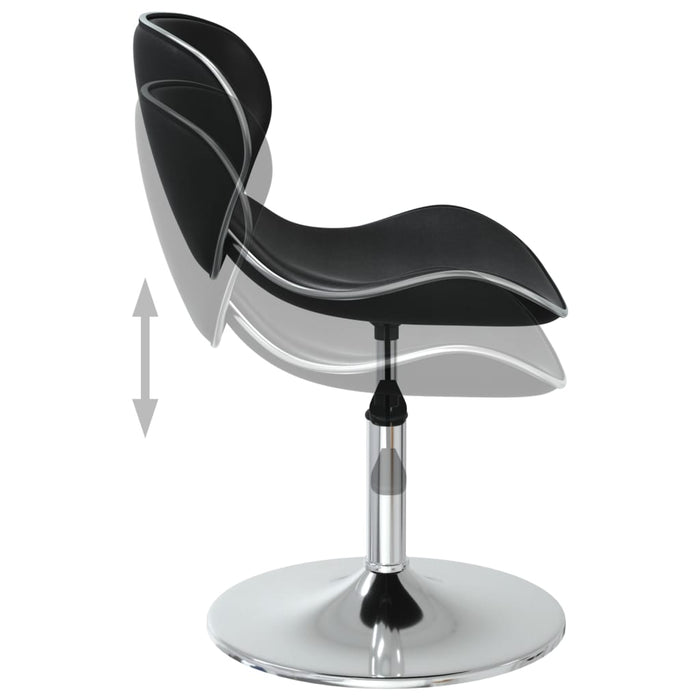 Sedie da Pranzo 4 pz Nere in Similpelle