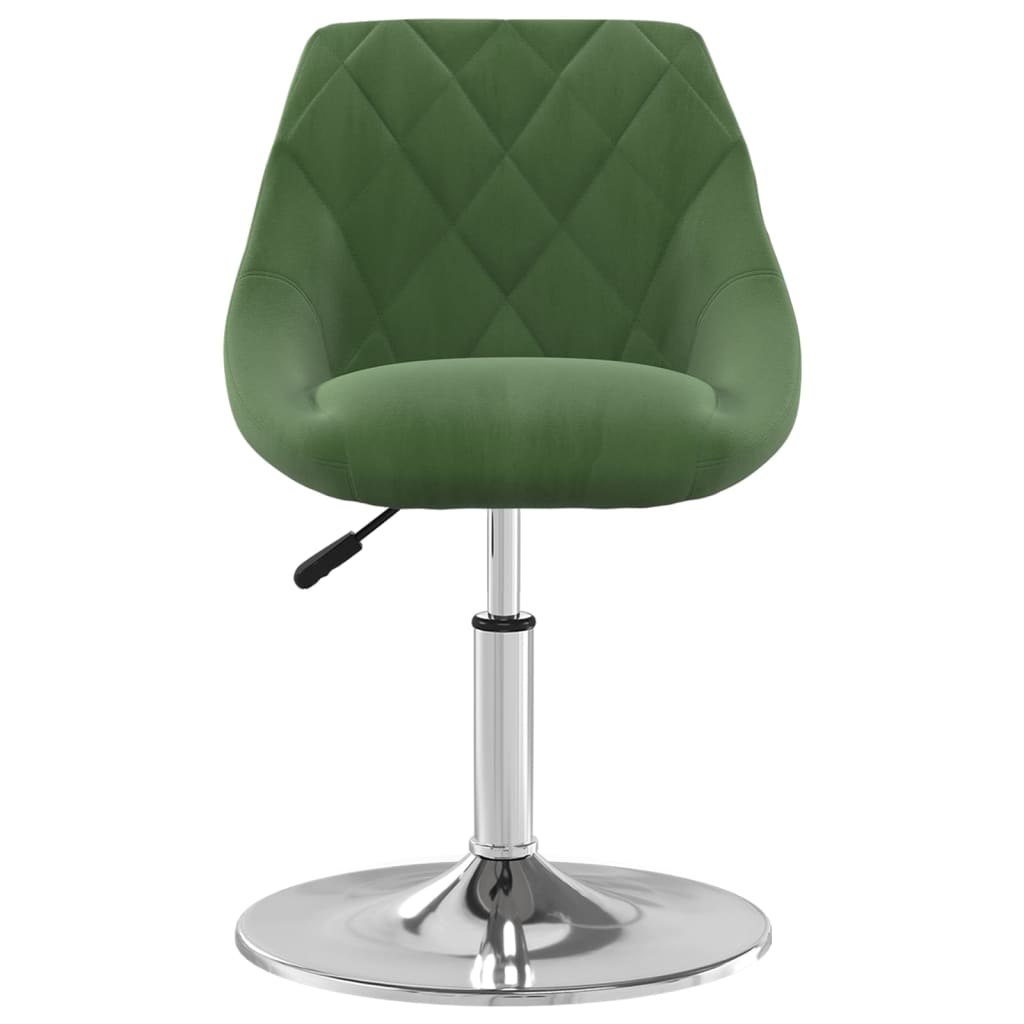 Sedie da Pranzo Girevoli 4 pz Verde Scuro in Velluto
