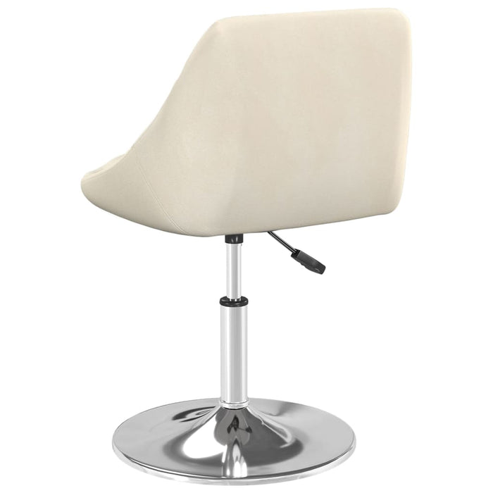 vidaXL Sedie da Pranzo Girevoli 6 pz Crema in Velluto