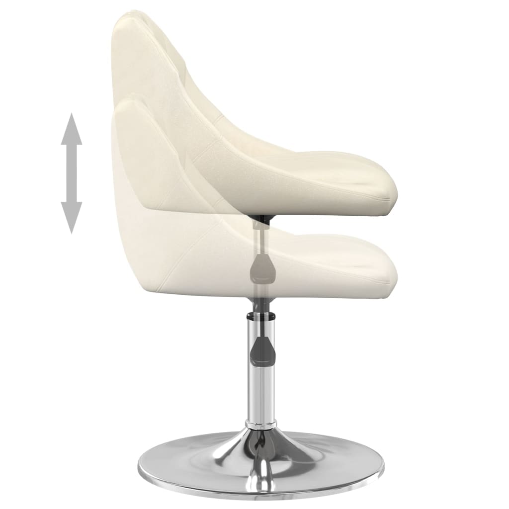 Sedie da Pranzo Girevoli 6 pz Crema in Velluto 3088768