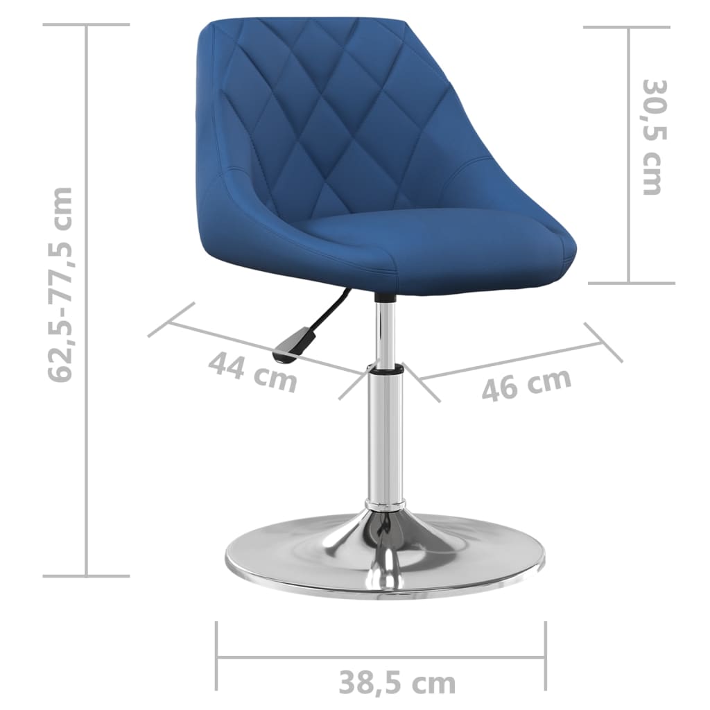 Sedie da Pranzo Girevoli 6 pz Blu in Velluto 3088773